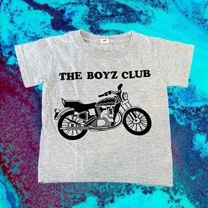 Gray Short Sleeve Short with Motorcycle for 2T from Anvil Organic